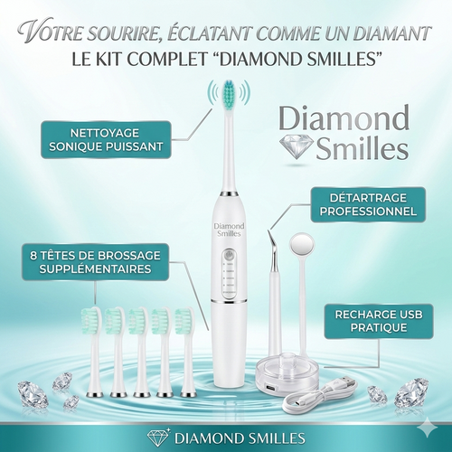 Détartreur Dentaire Sonique 3-en-1 : Nettoyage Profond, Blanchiment et Élimination de la Plaque (Portable & Étanche)